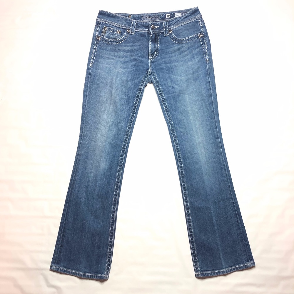 Miss Me Bootcut Jeans Fleur Pocket Stitch